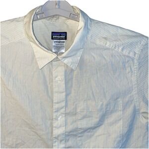 Patagonia Common Threads Men's Lightweight Shirt Yellow Striped Large